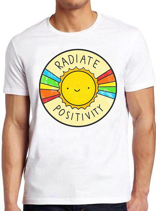 Radiate Positivity Sun Rainbow Funny Meme Tee Gamer Cult Movie T Shirt M751
