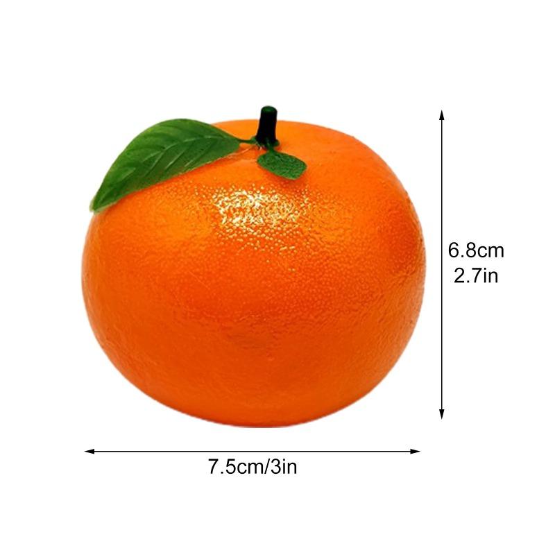 1pc Fake Tangerine Fruit Artificial Orange Oranges Simulation Fruits Lifelike Realistic Tangerines Model Decor Pretend Ornamen
