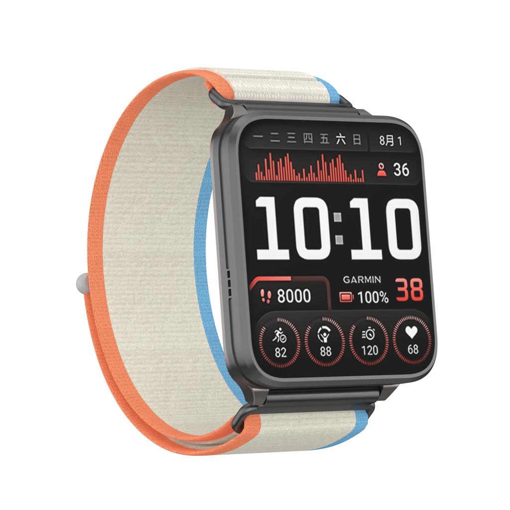 Для часов Garmin Venu X1 Ремешок Нейлоновый Двухсекционный Браслет Умный Дышащий Металлическое Среднее Кольцо Петля Запасной Ремешок для Часов