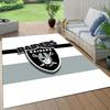 Las Vegas Raiders2 Flannel Pattern Square Carpet,Area Rug,Carpet Rug for Living Room Bedroom Sofa Playroom Decor,Non-slip Floor Mat