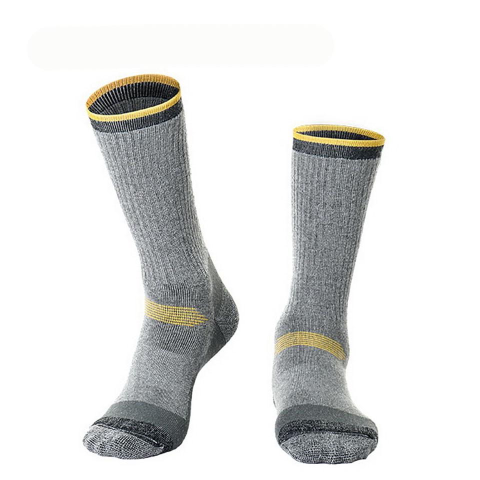 Getinfit 1Pair Merino Wool Sport Socks Warm Fleece Breathable Shock-Absorb Mountain Climb Run Hike Ski Socks Anti-Wear Elasticit