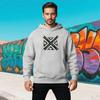 Men's Printed Sweatshirt Casual Loose Long Sleeve Autumn and Winter Colors and Unique X Design Street Wear Bold Patterns Hoodies