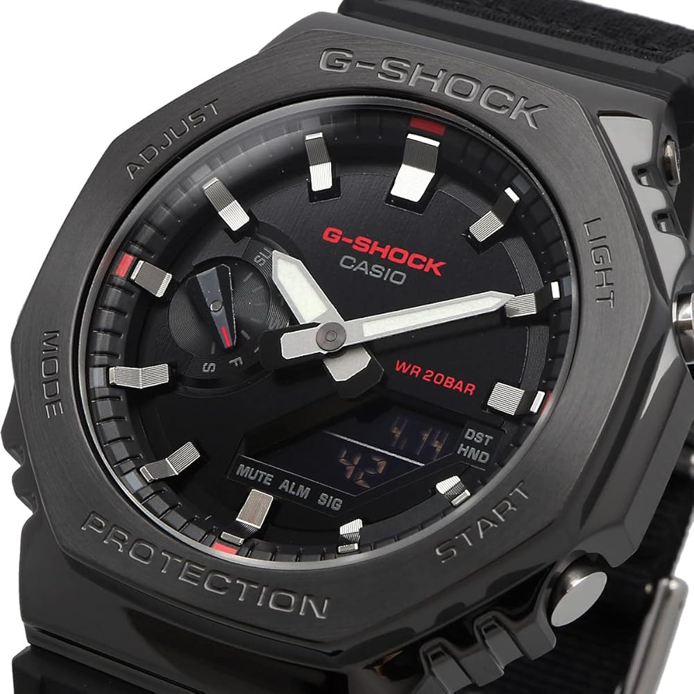 Мужские часы Casio G-Shock GM-2100CB-1A Черный корпус из смолы Водонепроницаемые Аналогово-цифровые