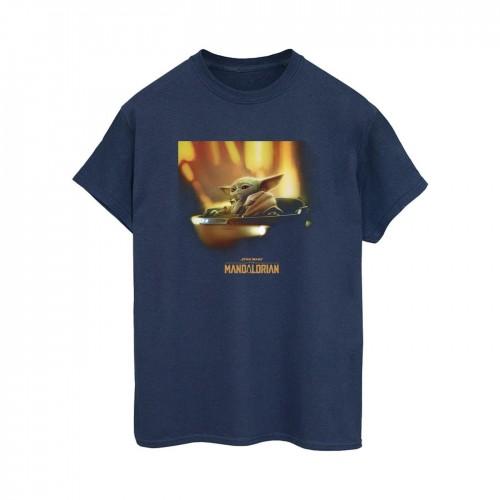 Star Wars Womens/Ladies The Mandalorian Grogu Painted Cotton Boyfriend T-Shirt