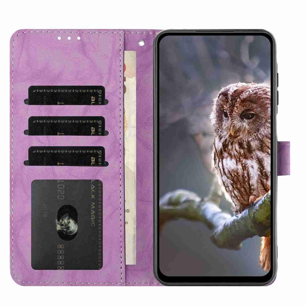 Восьмицветный рельефный чехол-кошелек с совой для Samsung Galaxy A12 A15 A26 S20-S25..., откидной дизайн с отделениями для карт
