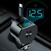 3 In 1 Car Charger Car Fast Charger Real-time Voltage Display Type-C Output Aluminum Alloy Material During Travels