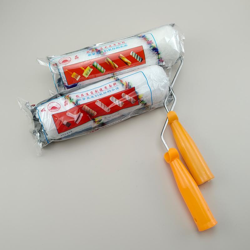 Валик для латексной краски - 4", 6", 9" Сине-желтая полоса, Длинный ворс