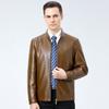 Genuine Leather Jacket Men's Autumn Clothing New Fashion Casual Sheepskin Jacket Stand Collar Dad Jacket Men