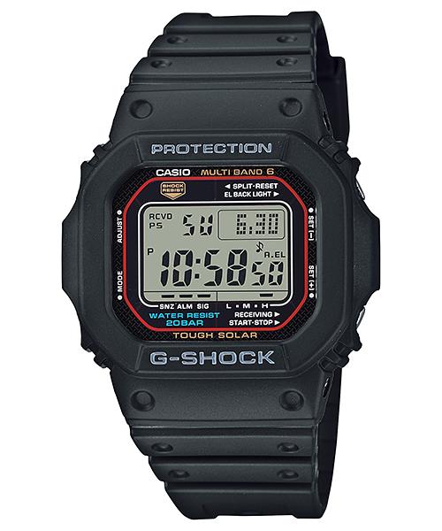 Casio Мужские кварцевые часы GW-M5610-1 из смолы, водонепроницаемые до 200 м, ударопрочные, с будильником