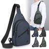 Korean Fashion Men's Chest Bag Simple Commuter Messenger Bag Multi-layer Storage Portable Travel Shoulder Bag.