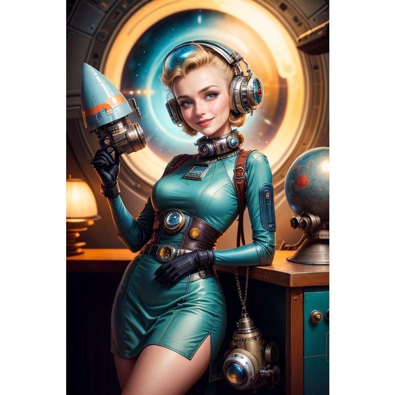 Винтажная Pin-Up Девушка Металлическая Настенная Вывеска Ретро Оловянная Табличка Декор Дома