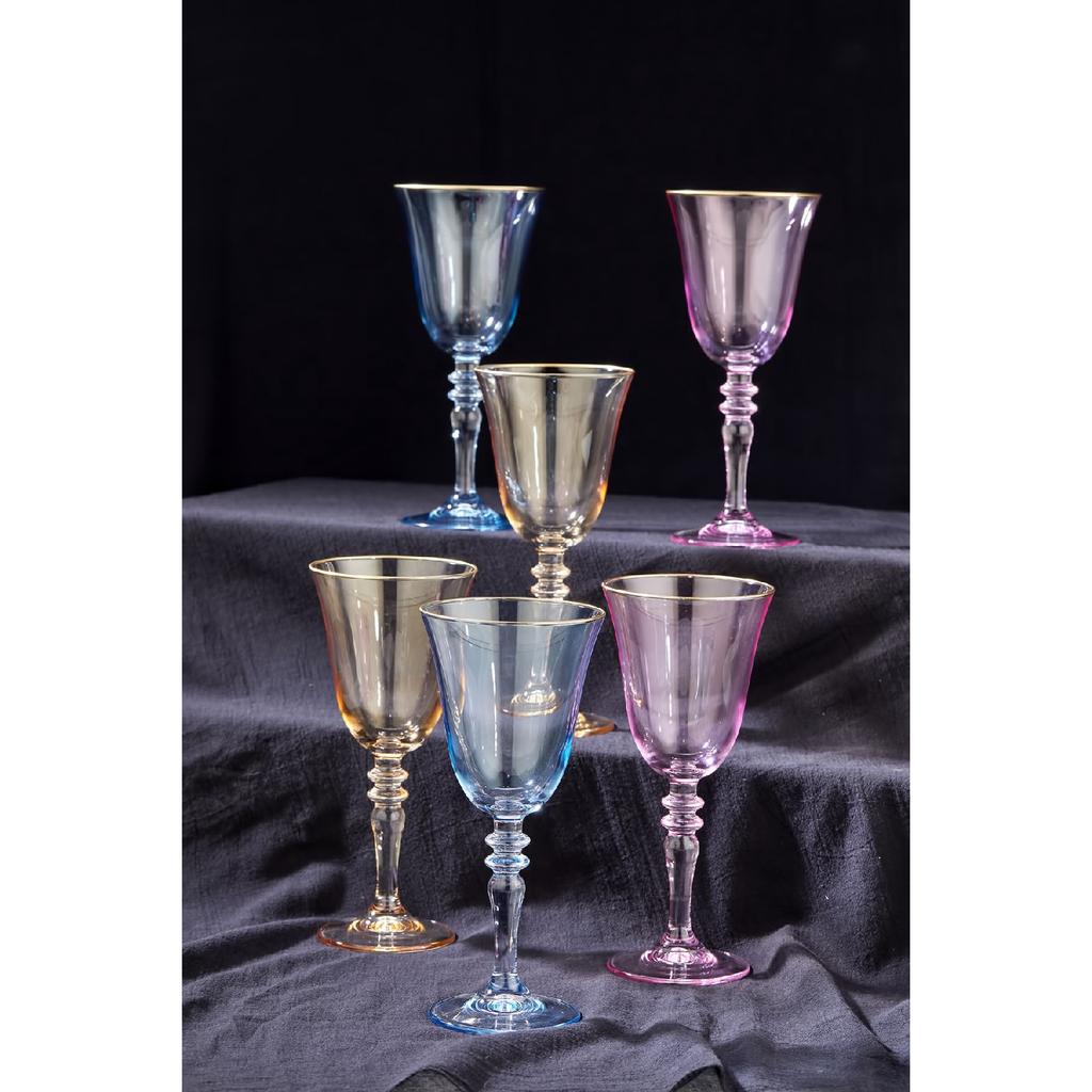 6 позолоченных стаканов для кофе Nova, цветной презентационный стакан для безалкогольных напитков 100cc