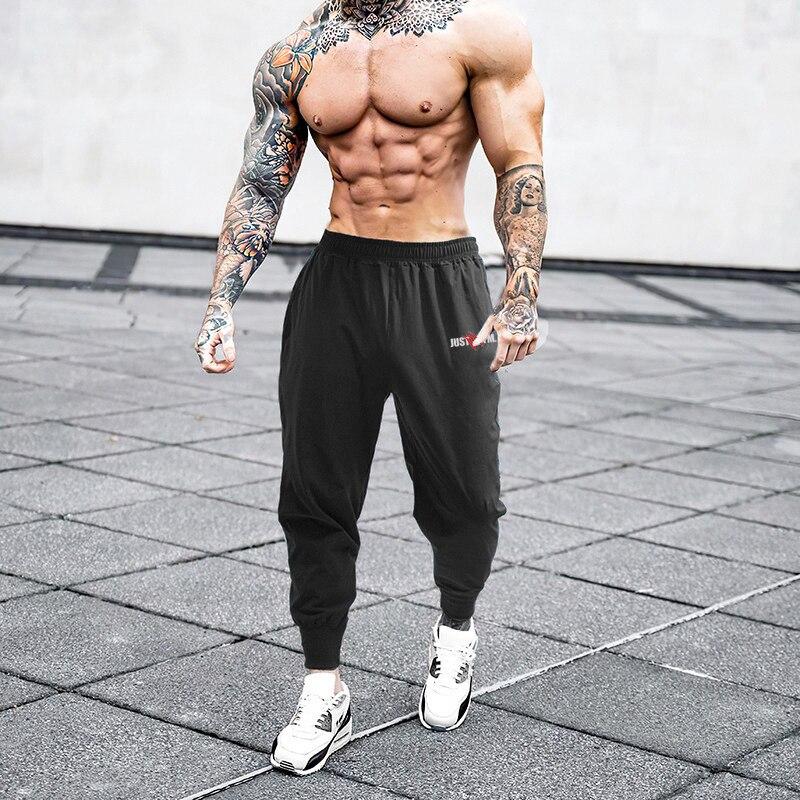 Muscleguys, мужские летние тонкие модные спортивные штаны для бодибилдинга, повседневные легкие и дышащие брюки в корейском стиле, мужские брюки для бега
