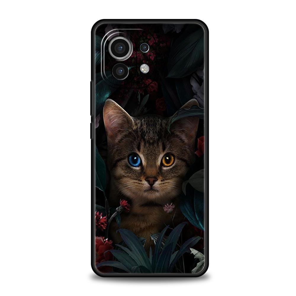 Мультяшный Милый Фон с Котами Чехол для Телефона Для Xiaomi Mi 15 14 Pro 13 12 11 Lite 10T 11T 12T 13T 14T Poco X6 X5 X4 X3 NFC F3 Чехол