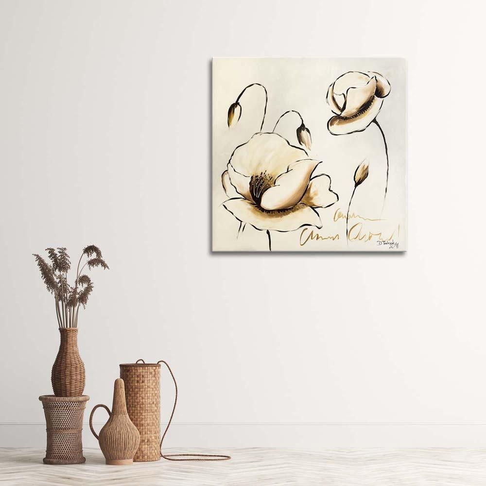 Canvas print, Painted flowers