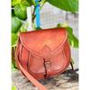 Women's Goat Leather Crossbody New Messenger Handbags Brown Bag