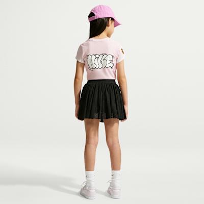 Nike Solid Color Brand Logo Moderate Skirt Summer Kids'