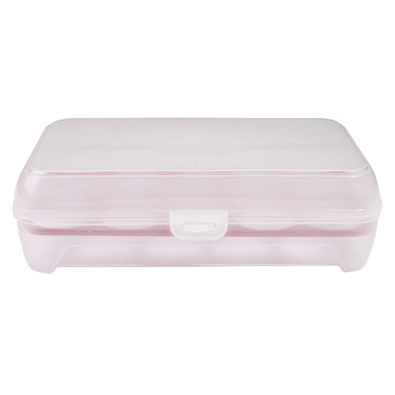 15 Eggs Refrigerator Egg Holder with Lid Deviled Egg Tray Storage Box Dispenser Stackable Plastic Container Kitchen Egg Holders