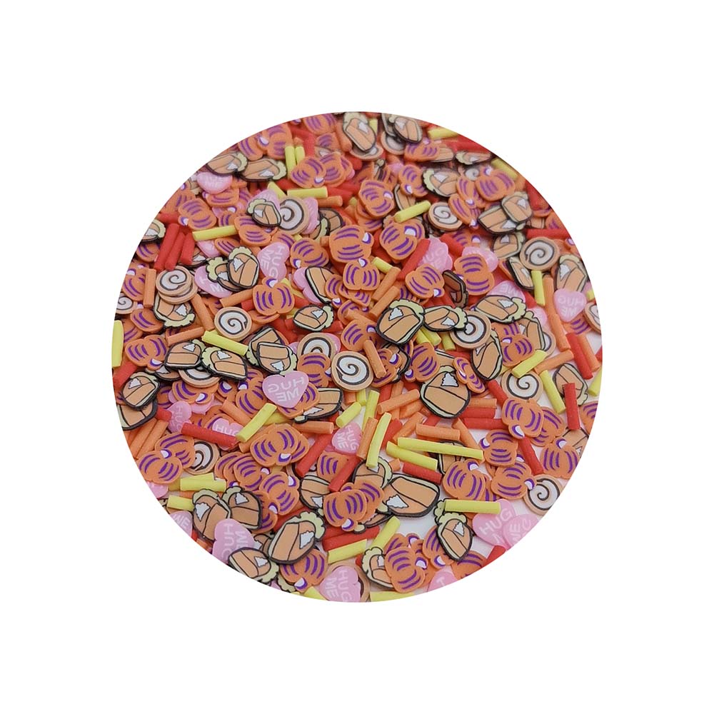 High Quality Autumn Season Yellow Leaf Slice Polymer Clay Crafts for Sprinkles Slime Fillers Holiday Party Decorations
