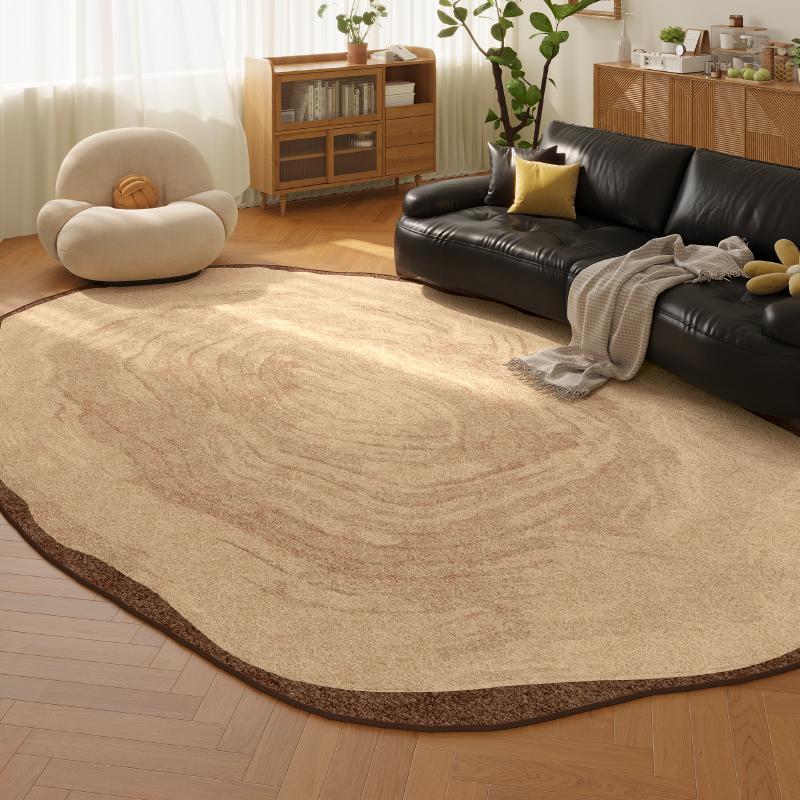 Ковры неправильной формы для спальни, ковер для гостиной в стиле легкой роскоши, толстый противоскользящий коврик для лаунжа, пушистый плюшевый прикроватный коврик