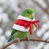 Милый Теплый Халат для Хомяка Праздничный Удобный Попугай Рождественская Накидка Ветрозащитная Регулируемая Костюм для Косплея Питомца Вечеринка для Питомцев