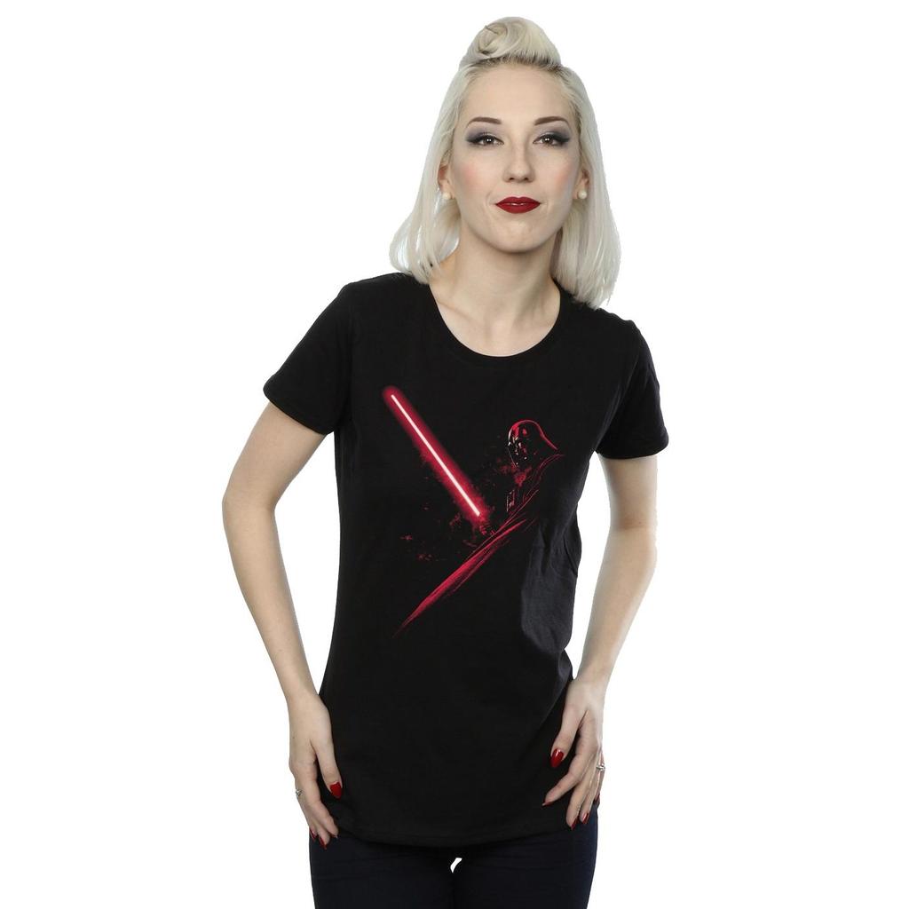 Star Wars Womens/Ladies Darth Vader Shadow Cotton T-Shirt