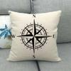 Nautical Elements: Rudder And Compass Digital Printing Short Plush Pillow Covers For Car Sofa Office Cushion Cover Home Goods