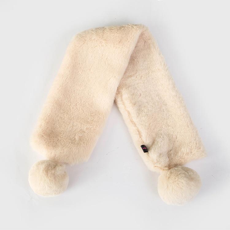 Fashion Winter Scarf Beaver Rabbit Wool Scarf Women Warm Fur Collar Scarves