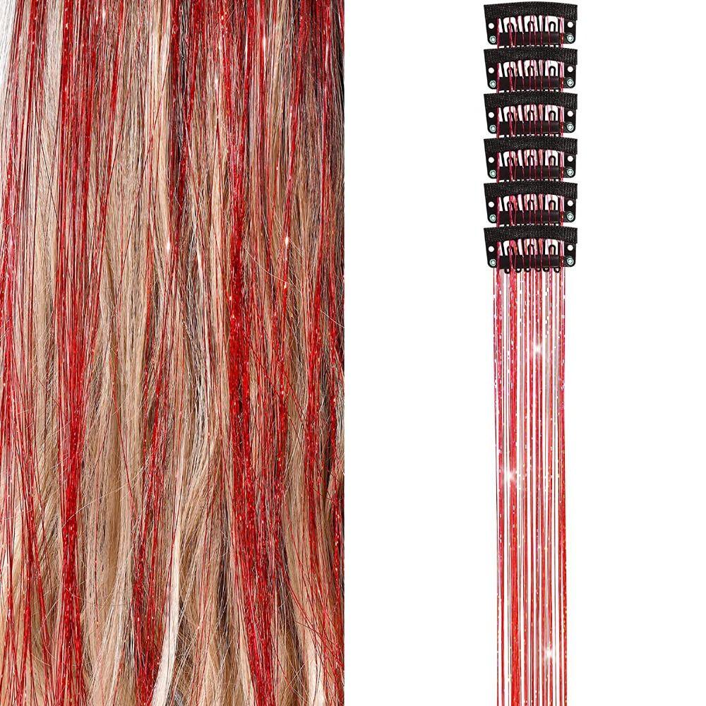6 шт. Инструменты для плетения волос Мишура Наращивание волос Цветные Блестящие Блестки Волосы Феи Мишура для волос Женские
