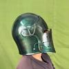 Green Barbuta Visor Helmet   Steel Medieval Knight Armor LARP, Cosplay  Collector’s Edition