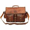 Bag Goat Messenger Leather Vintage Laptop Shoulder Briefcase Brown Men's