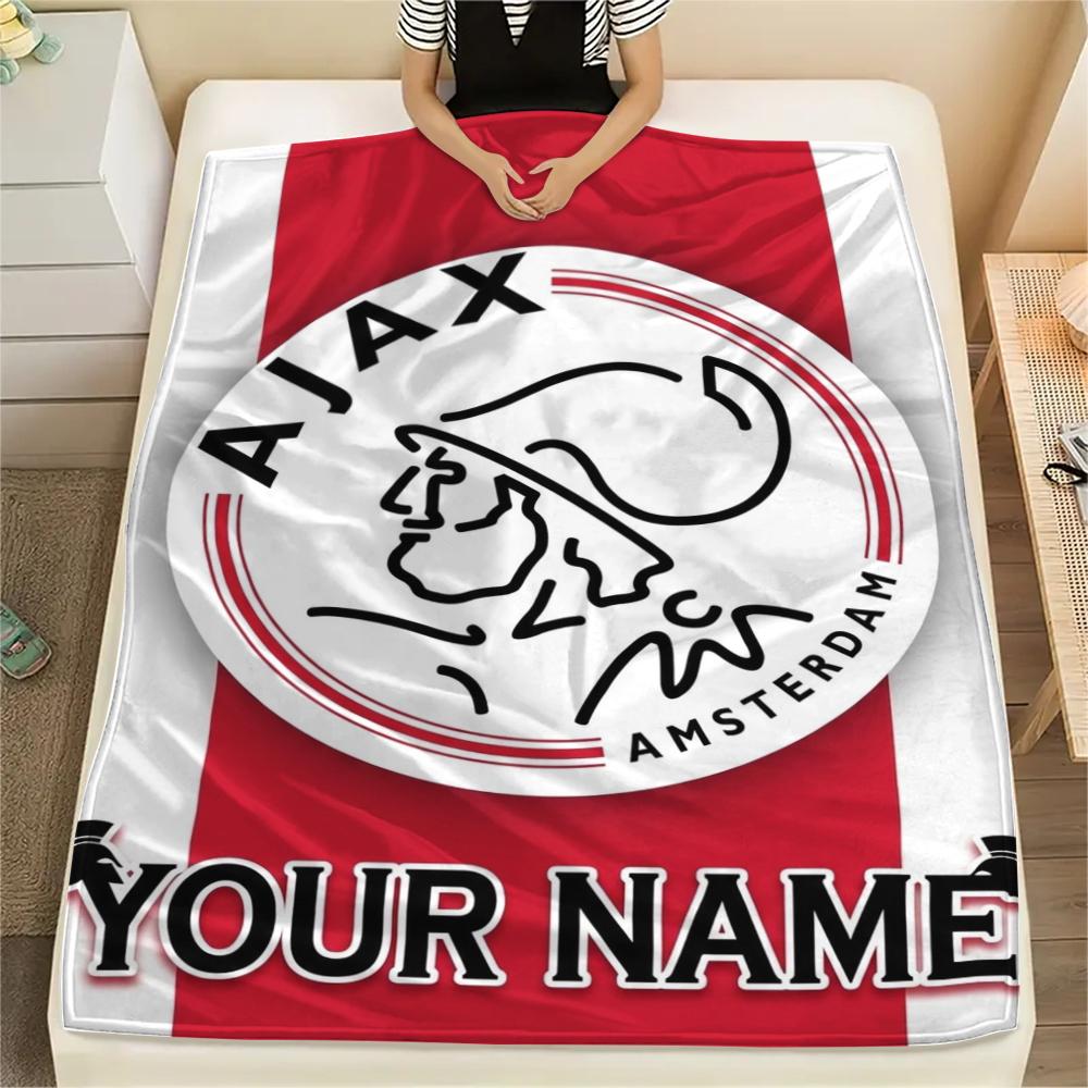 1PC Custom Name AJAX Patterned Flannel Blanket Suitable For All Seasons for Home Decor Warmth and Comfort Gifts Holiday Present
