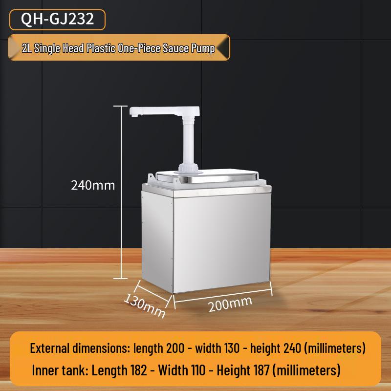 Stainless Steel Sauce Pump Dispenser for Coffee, Syrup, and Jam