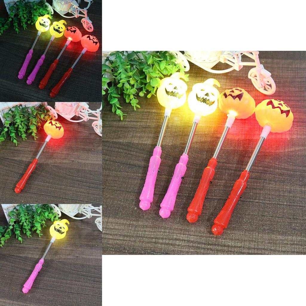 Разноцветные светящиеся палочки на Хэллоуин для детских праздничных сувениров с дизайном улыбающейся тыквы