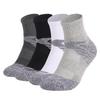 Men 3 Pairs Athletic Cotton Socks Outdoor Sports Casual Crew Socks for Hiking Trekking Walking