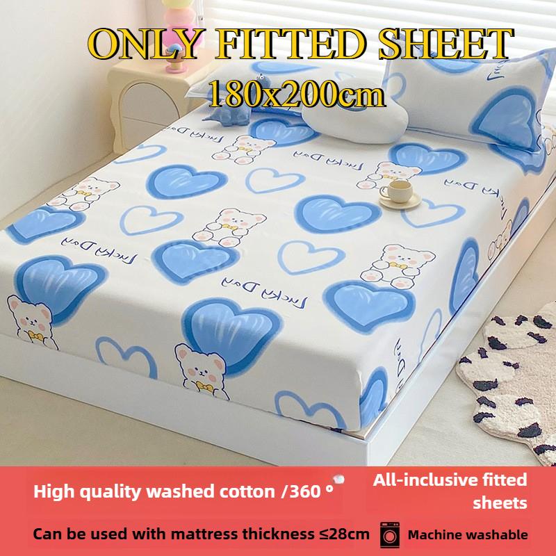 Простыня на резинке Не линяющая Не скатывающаяся Цельная простыня Нескользящая Разные размеры Постельное белье Покрывало-протектор