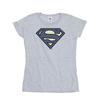 DC Comics Womens/Ladies Superman Indigo Blue Logo Cotton T-Shirt