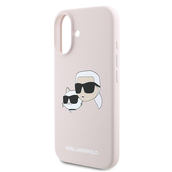 Karl Lagerfeld Klhmp16Mskchpplp Iphone16 Plus 6.7 Różowy/Pink Hardcase Silicone Double Heads Print Magsafe