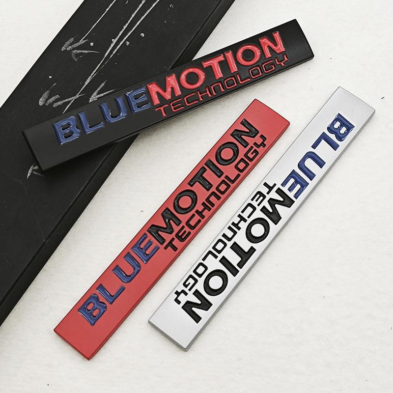 3D Metal Car Logo Bluemotion Emblem Car Rear Trunk Badge Fender Side Sticker Auto for VW Accessories zd1