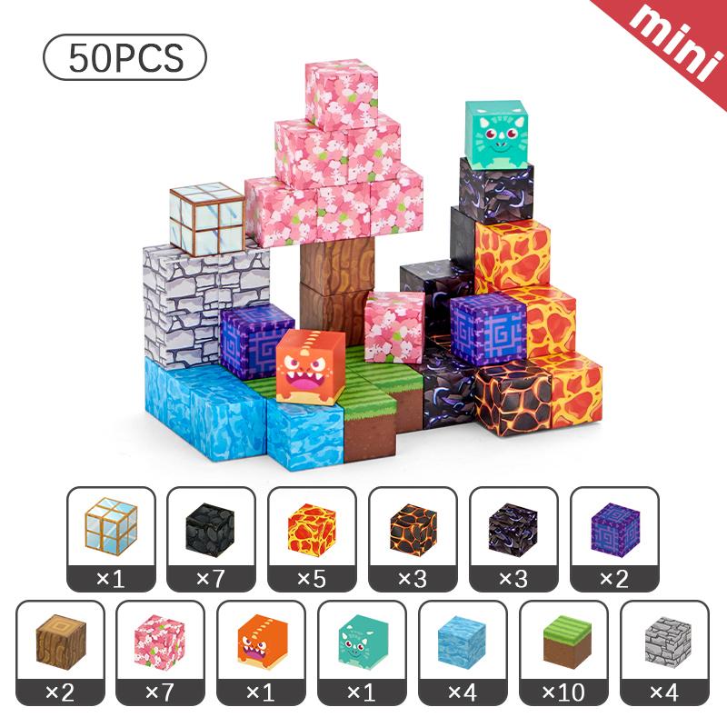 50pcs Set Toys STEM MontessoriStacking Cubes Construction Set ChristmasGift