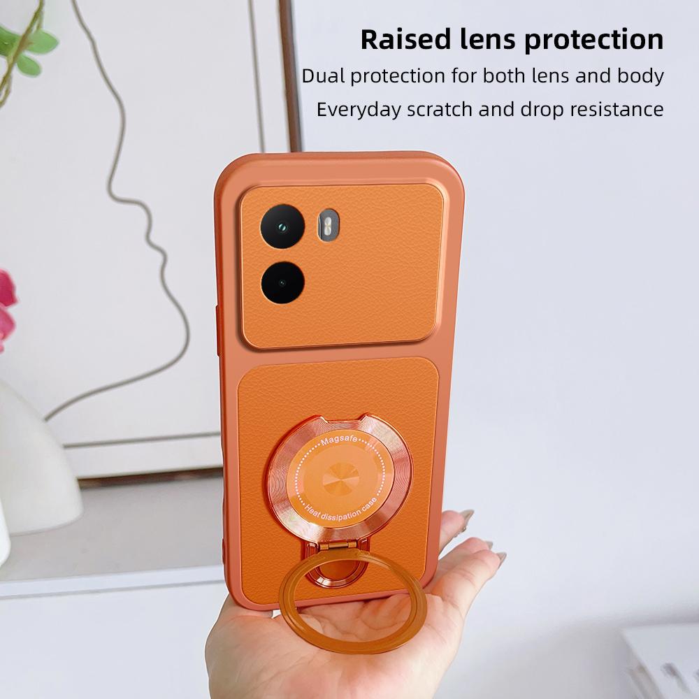 Для Xiaomi Poco M7 4G Чехол Xiaomi Poco M7 Pro Чехол Xiaomi Poco M7 Plus кожаный Чехол Магнитная подставка Держатель Magsafe Подставка Чехол