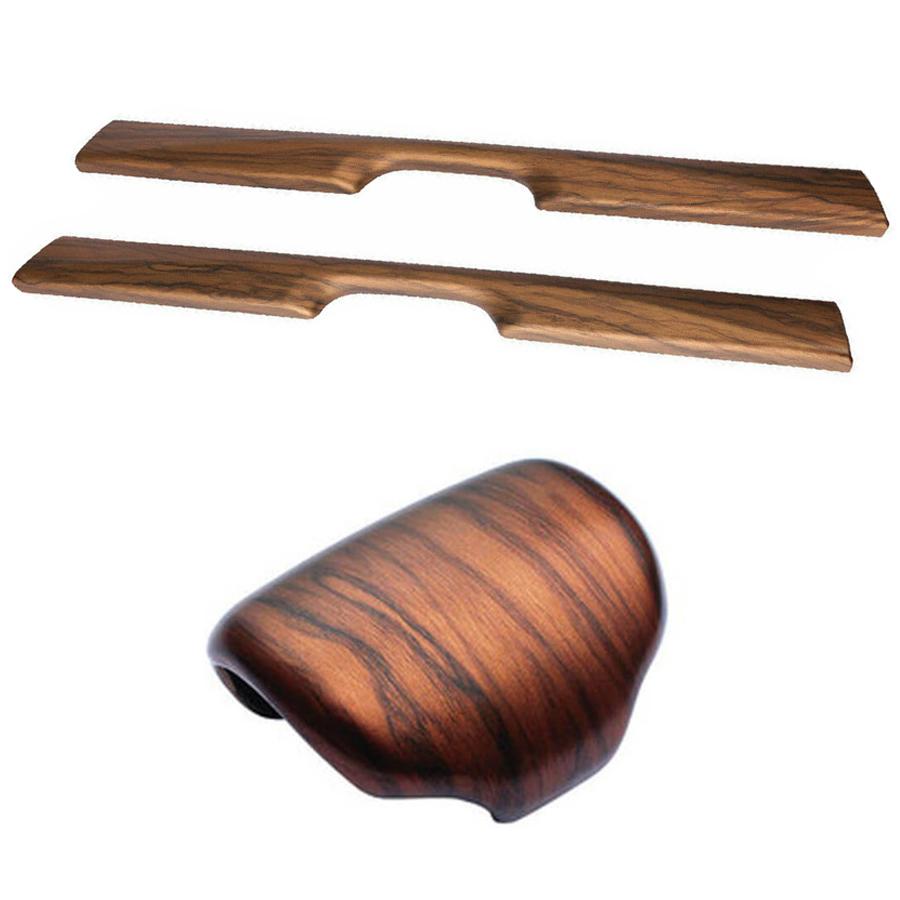 3 шт. Держатель для стакана с водой с отделкой в полоску под персиковое дерево и накладка на ручку переключения передач под дерево, подходит для Honda CR-V 2017-2019