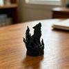 3D-печатная скульптура Сердце Волка Темное Пламя Символический Декор с Хардкорной Аурой, Экологичный PLA Статуэтка для Офиса Домашний Декор для Гостиной и Полки