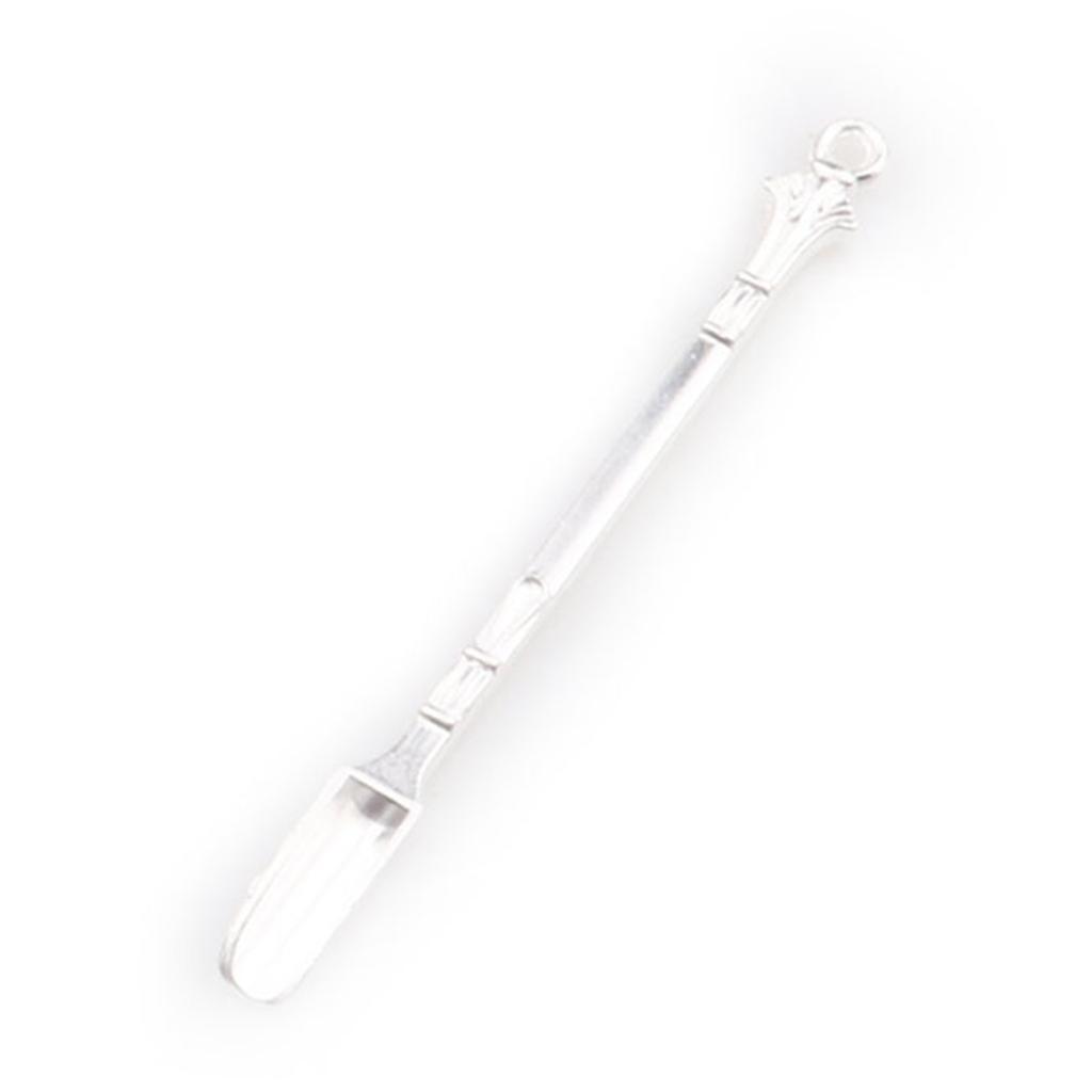 4Pcs Stainless Steel Mini Shovel Medicine Spoon with Hanging Hole Sniffer Powder Scoop Coffee Stirrer for Salt Herb