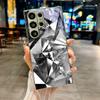 Чехол-накладка из разбитого кристалла серебристого цвета для Samsung A30s A31 A32 A34 A36 A37 A50 A51 A52 A53 A54 A55 A56 A57 A71 A72 A73 Стеклянная крышка