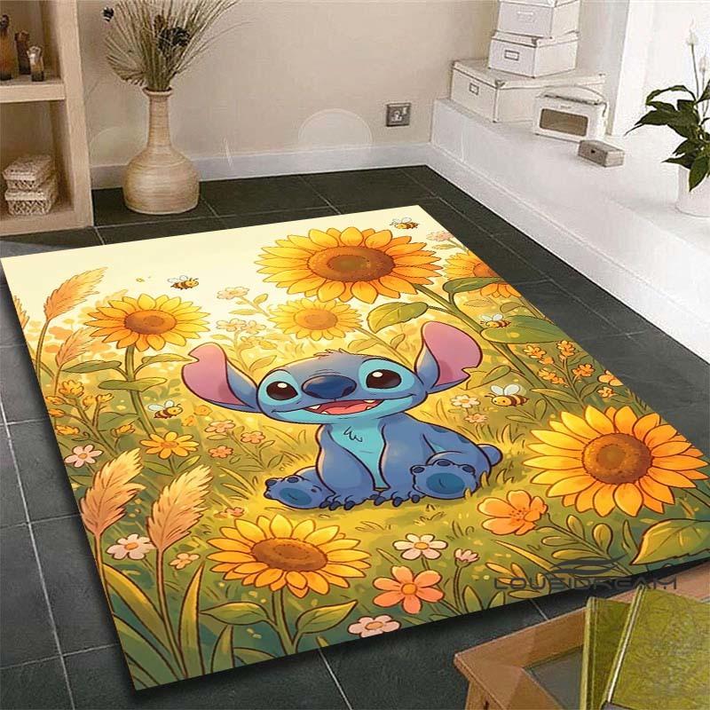 3D cartoon sci-fi movie (Stitch) rug, suitable for living rooms, children's rooms, bedrooms, sofas, doormats, and other home déc