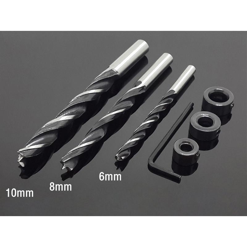 6/8/10mm Twist Drill Drilling Mini Pocket Hole Jig Woodworking Drill Guide Locator Dowel Guide Power Tools