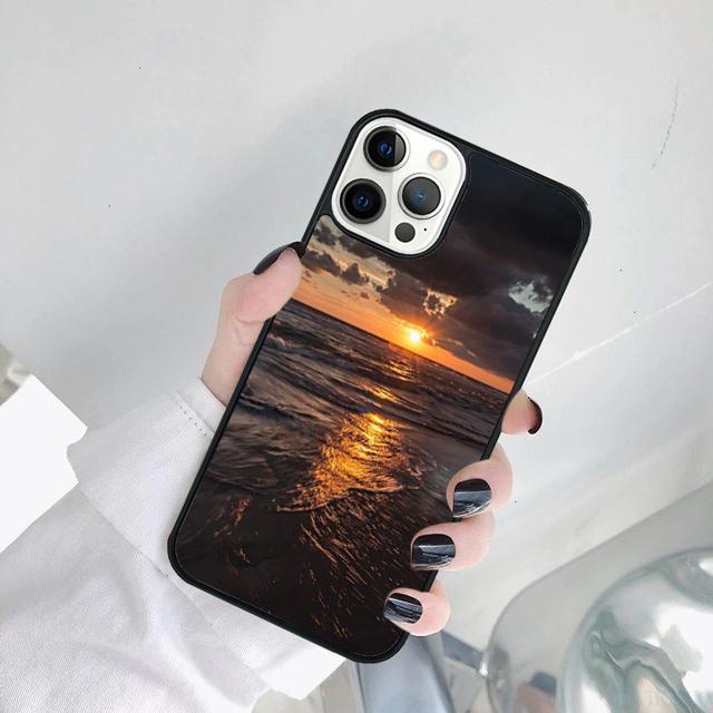Силиконовый чехол для телефона Sunset для iPhone 16 15 14 SE 2020 XR XS 11 12 13 Mini Pro MAX Plus Coque