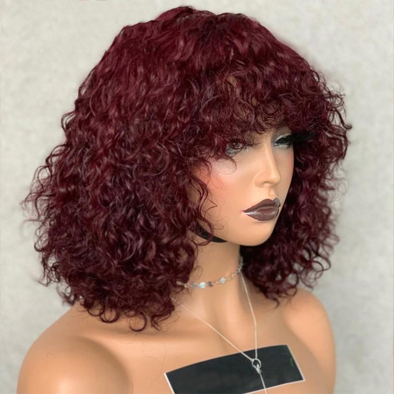 European and American wig headgear African small roll black women's high temperature silk chemical fiber micro roll fluffy and natural