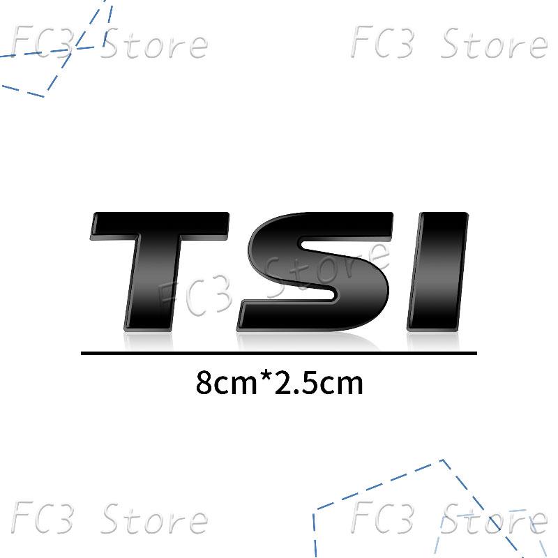 W29New 3D ABS Plastic Car Styling TSI Logo Emblem Rear Bumper Trunk Badge Sticker For VW Volkswagen Golf 4 5 6 MK6 MK7 Jetta Passat